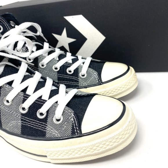 💖MEGA SALE💖CONVERSE Women AdVulc Chuck 70 Hi Top Stripes Black Canvas 167709C - Picture 4 of 9
